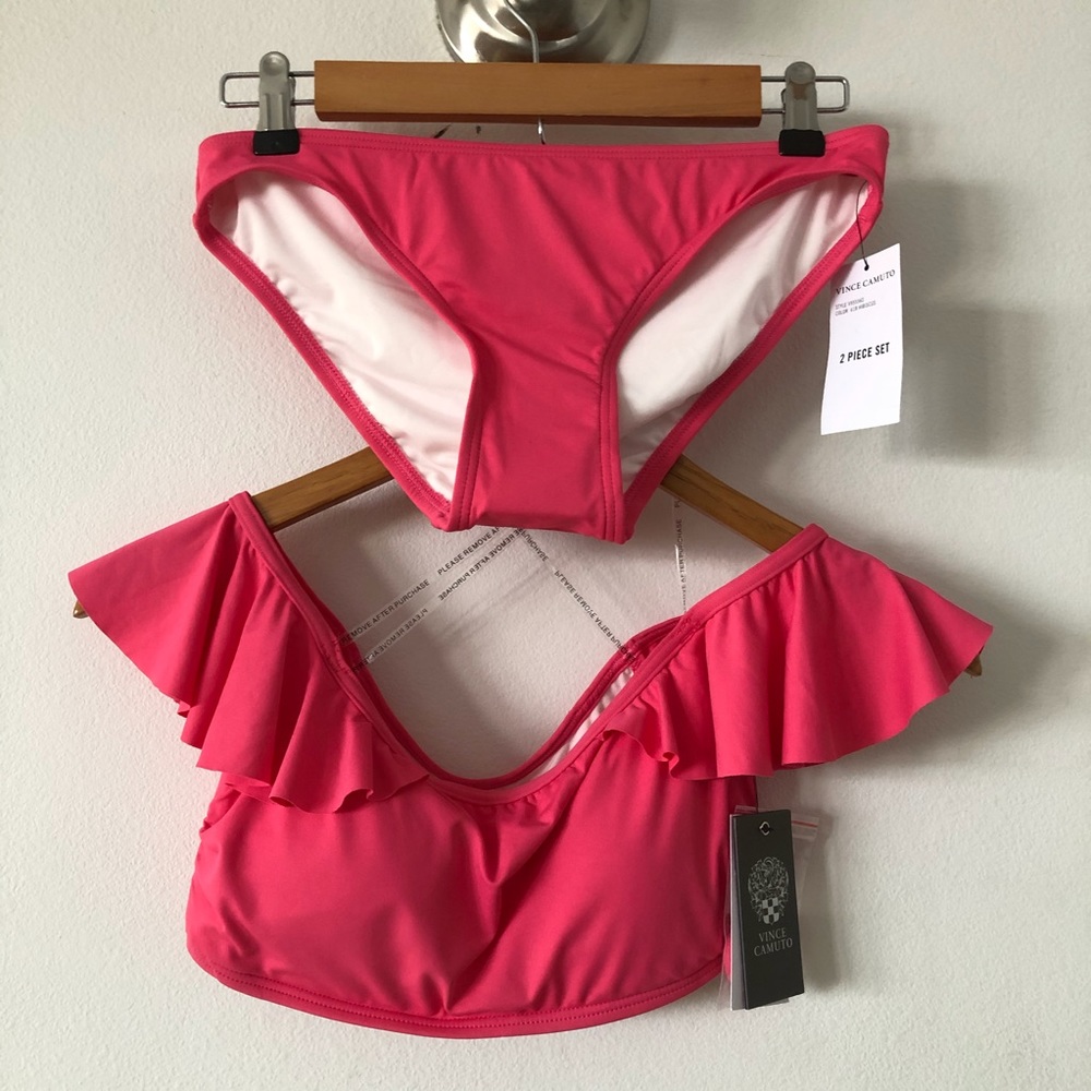 Vince Camuto Ruffle Bikini Set Sz XS